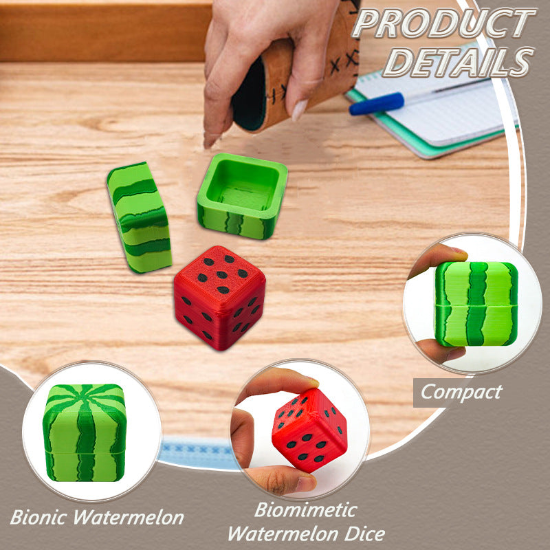 Watermelon-Shaped Game Dice