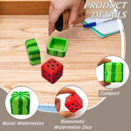 Watermelon-Shaped Game Dice