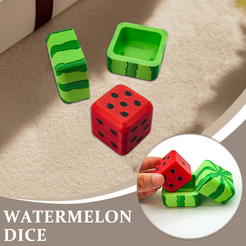 Watermelon-Shaped Game Dice