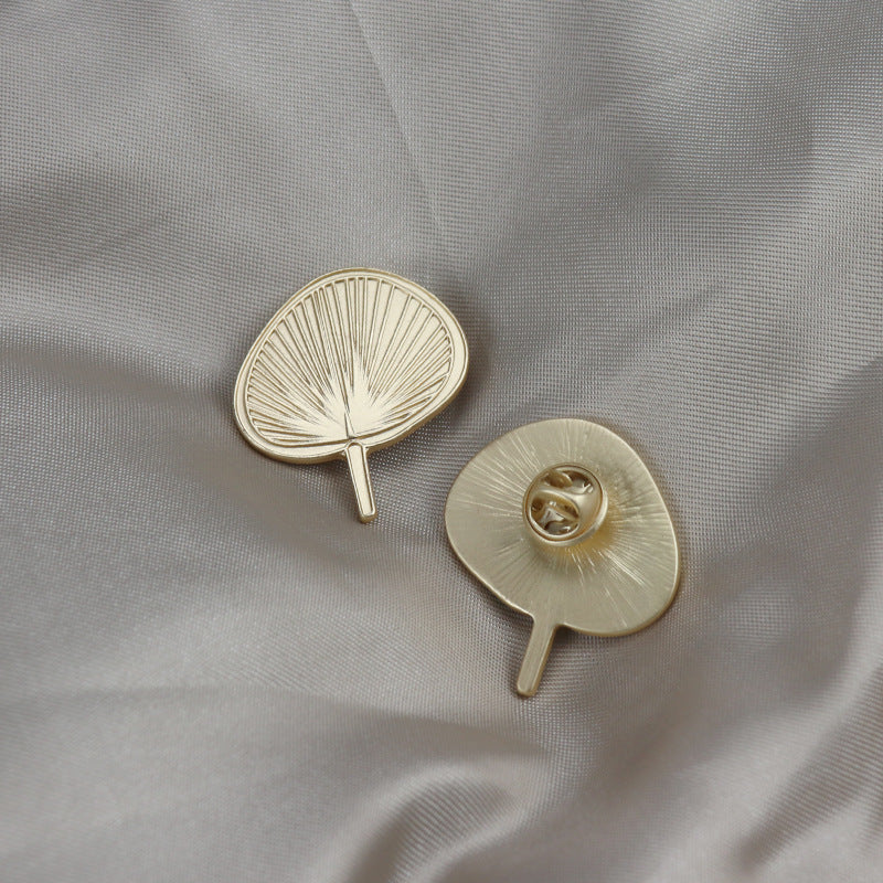 Brocade Fan Brooch