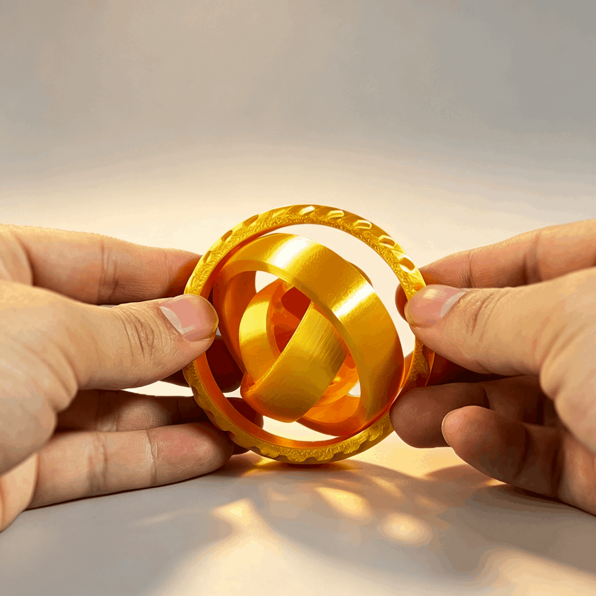 3D-Printed Spiral Star Ring Fidget Toy — Spin, Twist & Keep Your Hands Busy