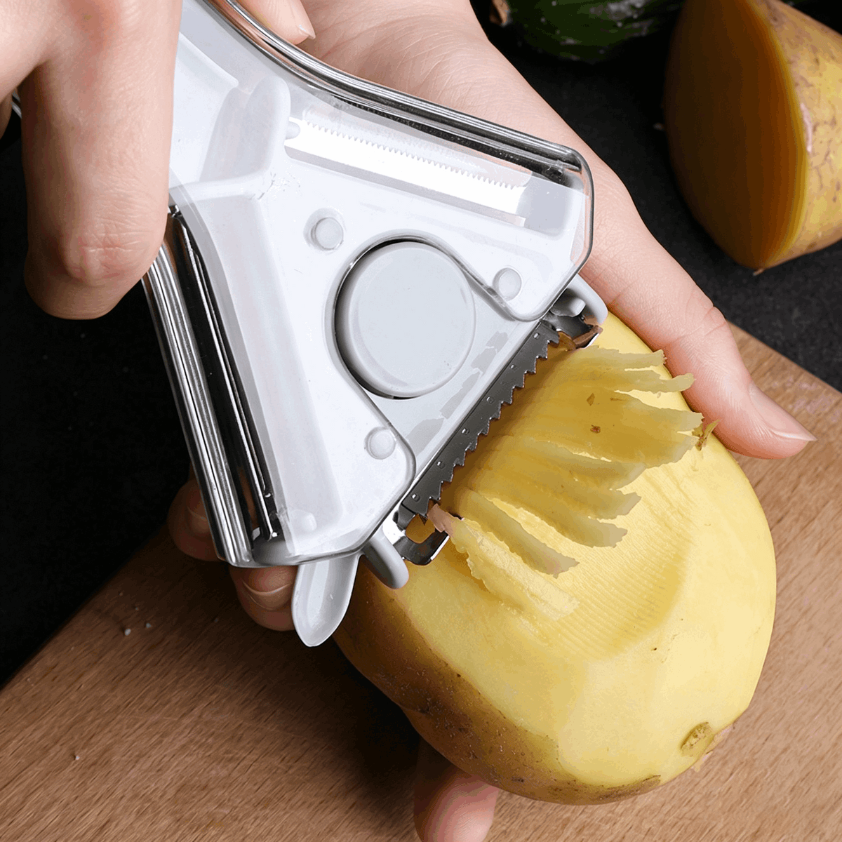 3-in-1 Rotating Vegetable Peeler — Peel, Julienne & Prep with One Handy Tool