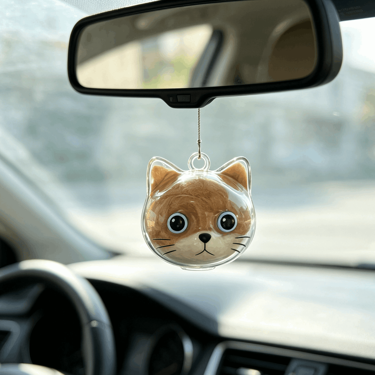 Cute Cat Hair Keepsake Keychain — A Tiny Place for a Little Piece of Your Cat
