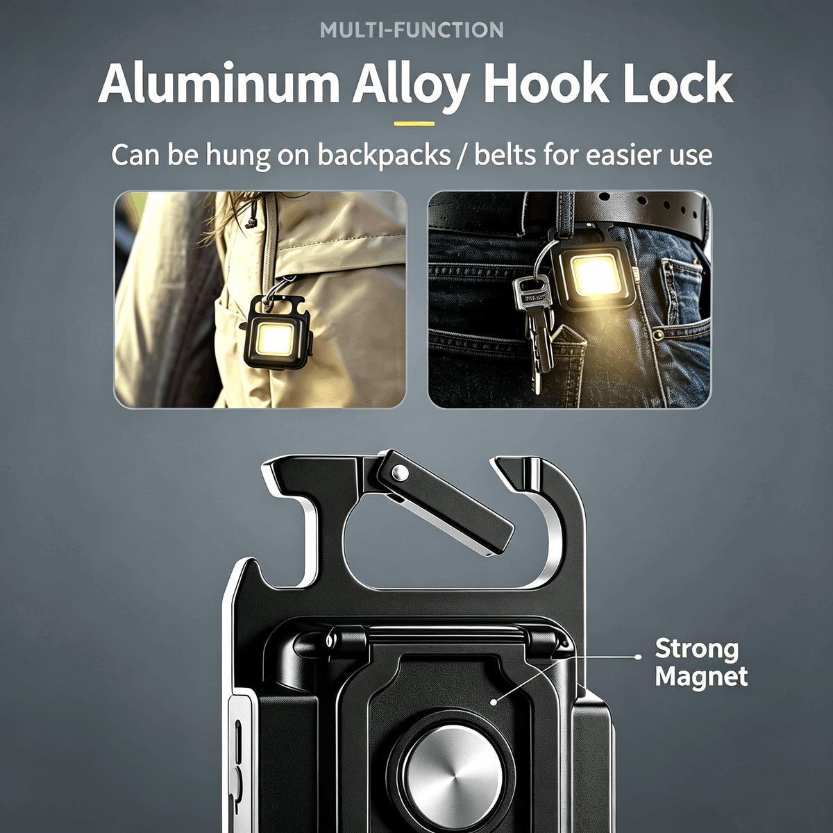 Mini COB Keychain Work Light — A Pocket-Sized Light for Everyday Emergencies