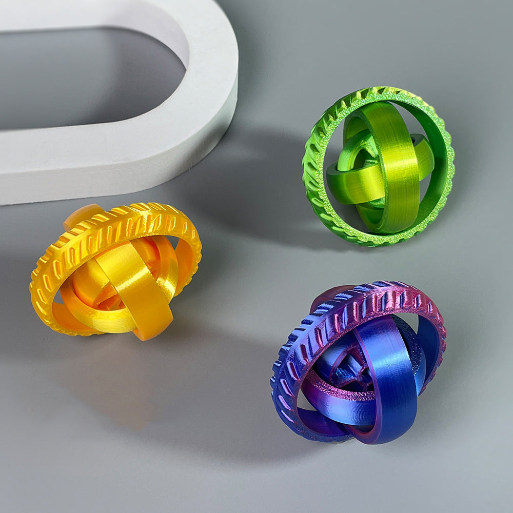 3D Printed Spiral Star Ring