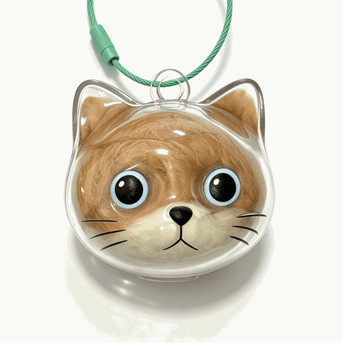 Cute Cat Hair Keepsake Keychain — A Tiny Place for a Little Piece of Your Cat
