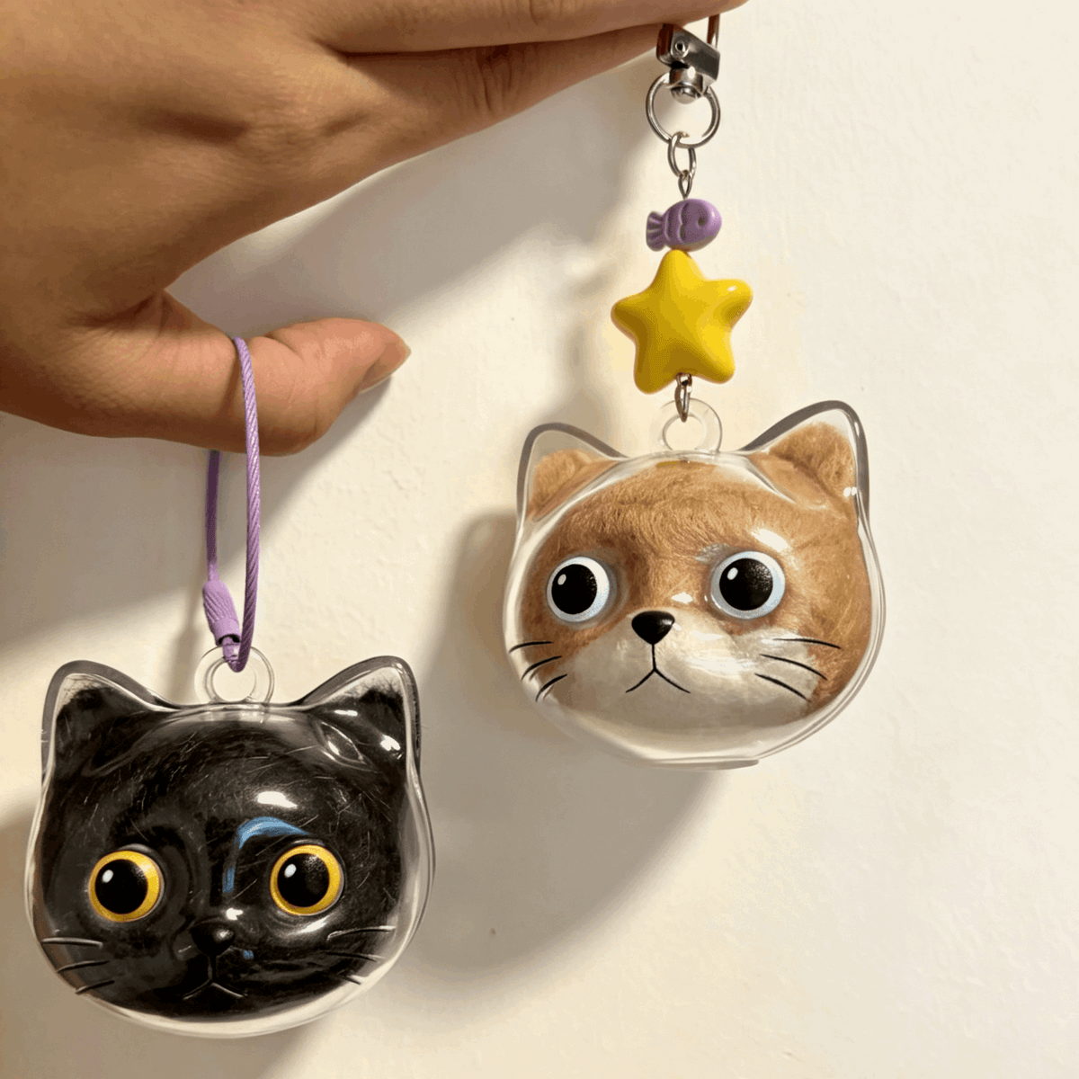 Cute Cat Hair Keepsake Keychain — A Tiny Place for a Little Piece of Your Cat