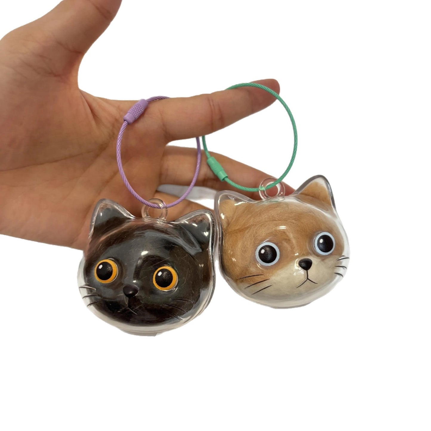 Kitten Hair Keepsake Keychain