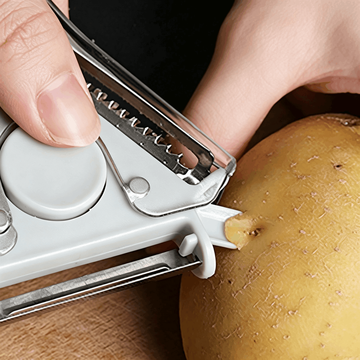 3-in-1 Rotating Vegetable Peeler — Peel, Julienne & Prep with One Handy Tool