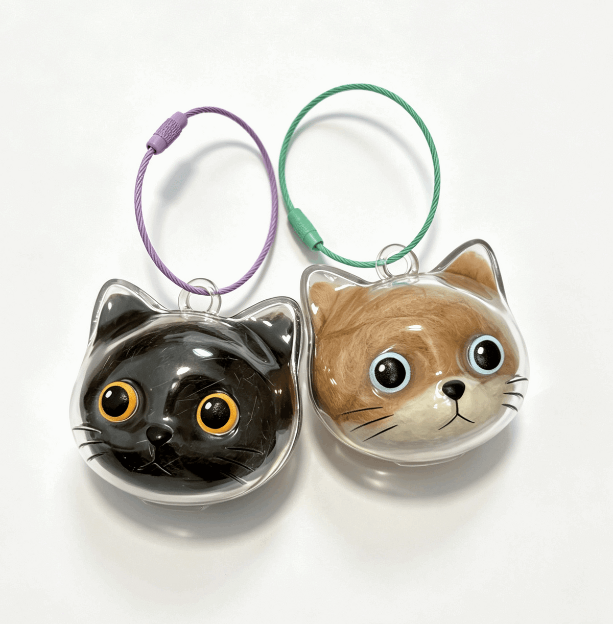 Cute Cat Hair Keepsake Keychain — A Tiny Place for a Little Piece of Your Cat
