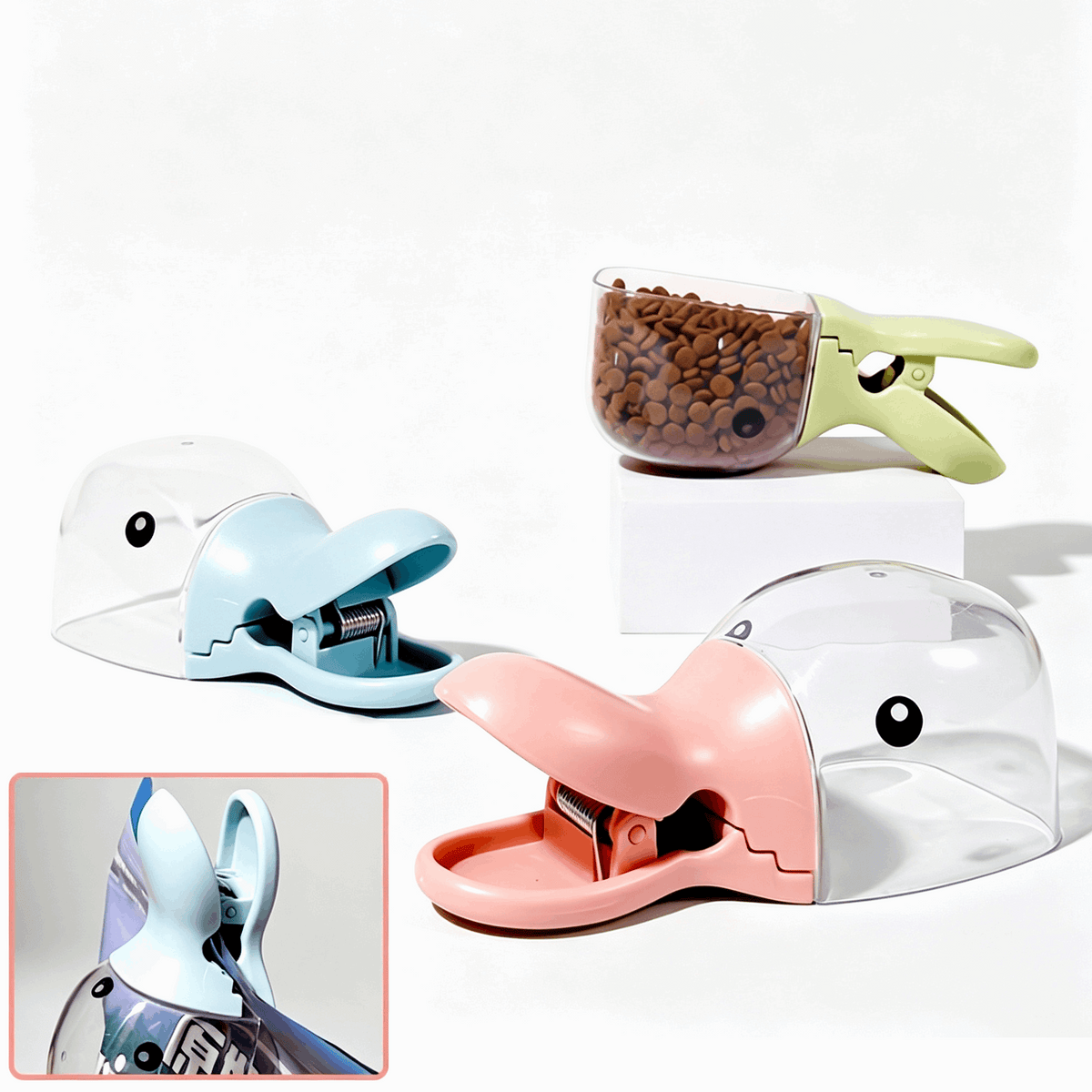 Cute Duck Multi-Use Food Scoop & Bag Clip — A Handy Little Helper for Kitchen & Pet Feeding