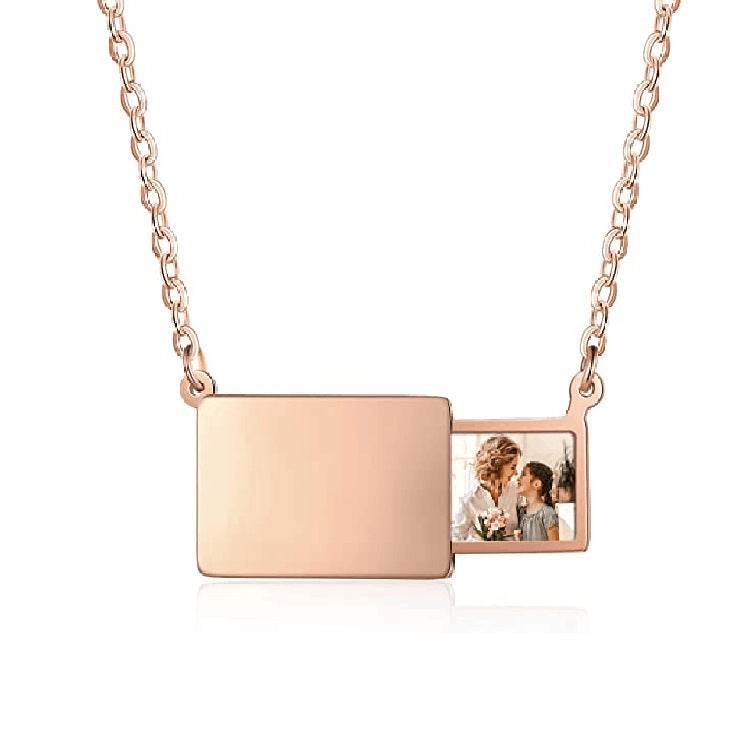 Pull-Out Photo Locket Necklace