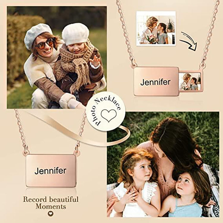 Pull-Out Photo Locket Necklace