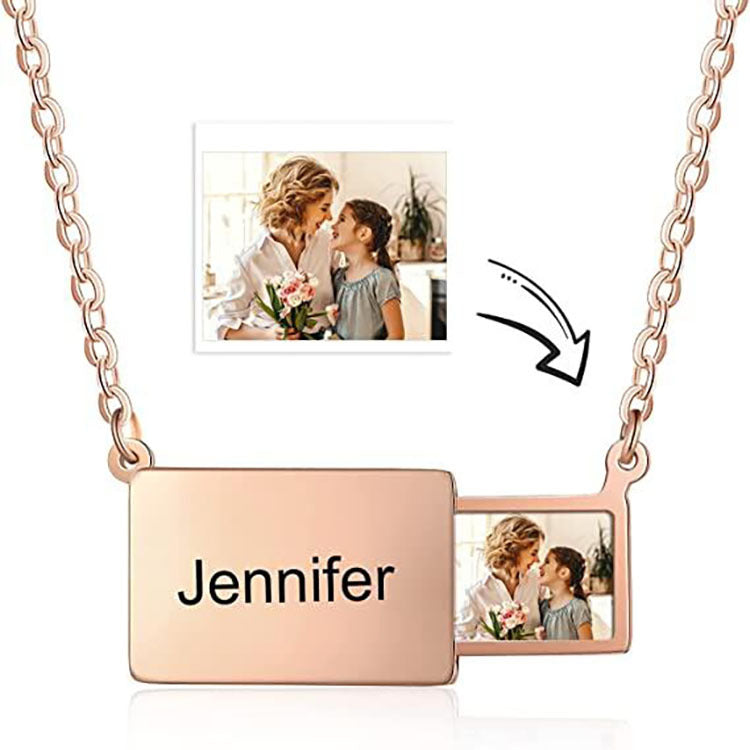 Pull-Out Photo Locket Necklace