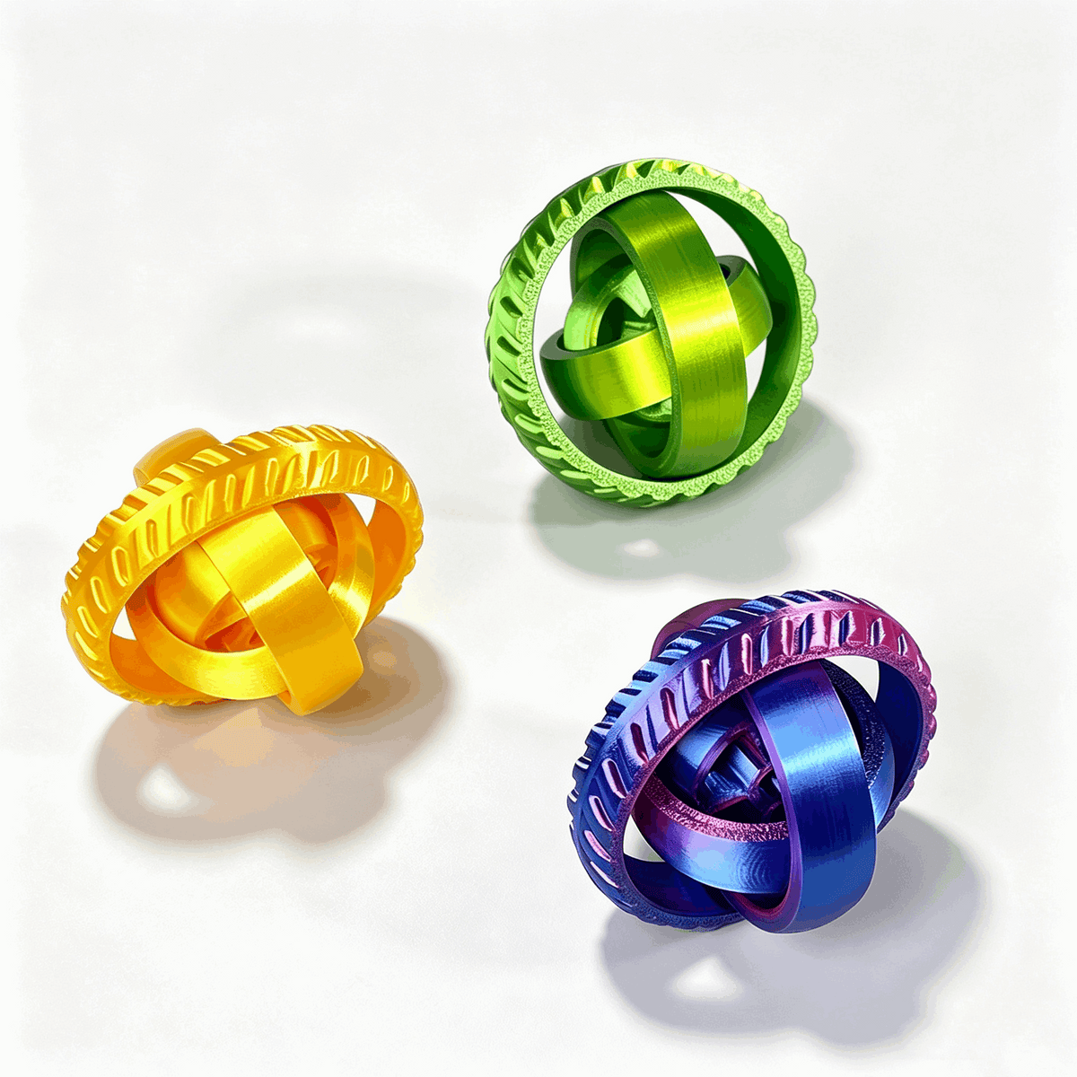 3D-Printed Spiral Star Ring Fidget Toy — Spin, Twist & Keep Your Hands Busy