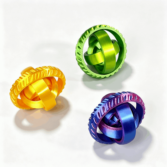 3D-Printed Spiral Star Ring Fidget Toy — Spin, Twist & Keep Your Hands Busy