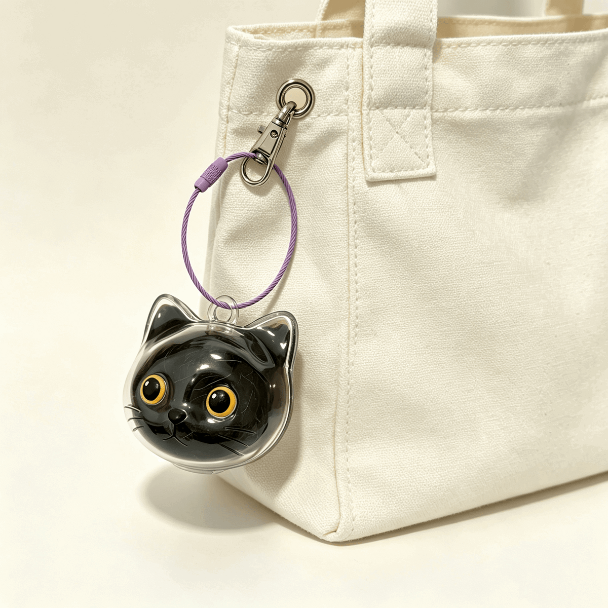 Cute Cat Hair Keepsake Keychain — A Tiny Place for a Little Piece of Your Cat