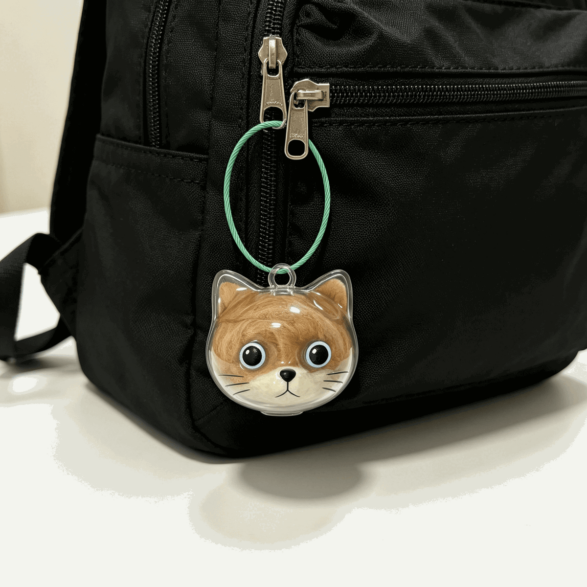 Cute Cat Hair Keepsake Keychain — A Tiny Place for a Little Piece of Your Cat